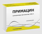 Примацин, суппозитории вагинальные 100мг, 6шт, Тульская фармацевтическая фабрика